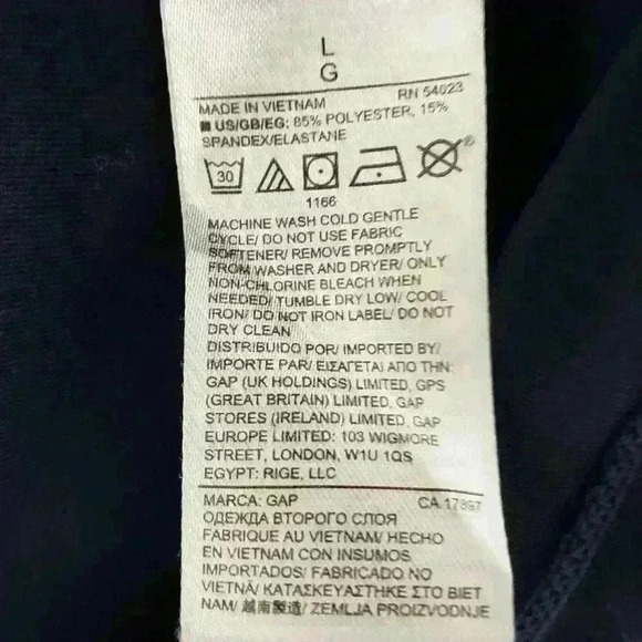 GAP FIT Tank DAISY PRINT Tank Colorblock Racer Back Navy Pink Flower size large - Picture 2 of 9